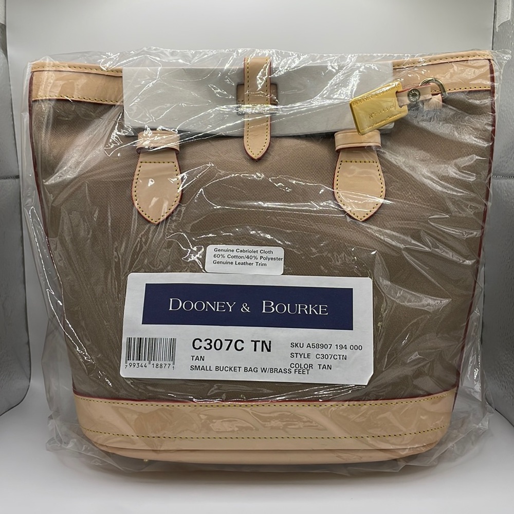 Dooney & Bourke Small Bucket Bag w/brass feet